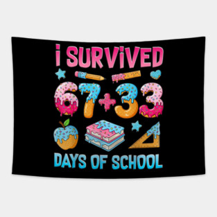 I-Survived-67-Days-of-School Tapestry