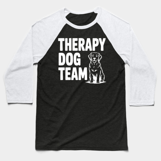 Therapy Dog Team Baseball T-Shirt by Frank Ring
