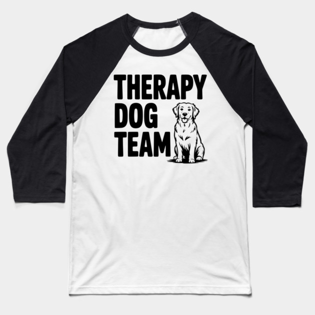 Therapy Dog Team Baseball T-Shirt by Frank Ring