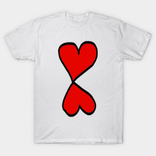 Valentine Two Red Hearts T-Shirt