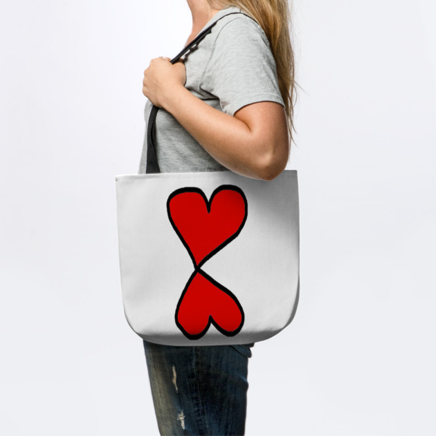 Valentine Two Red Hearts by Creatifly Graphic Tees