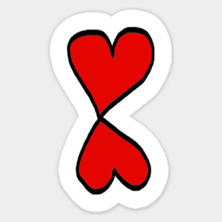 Valentine Two Red Hearts Magnet