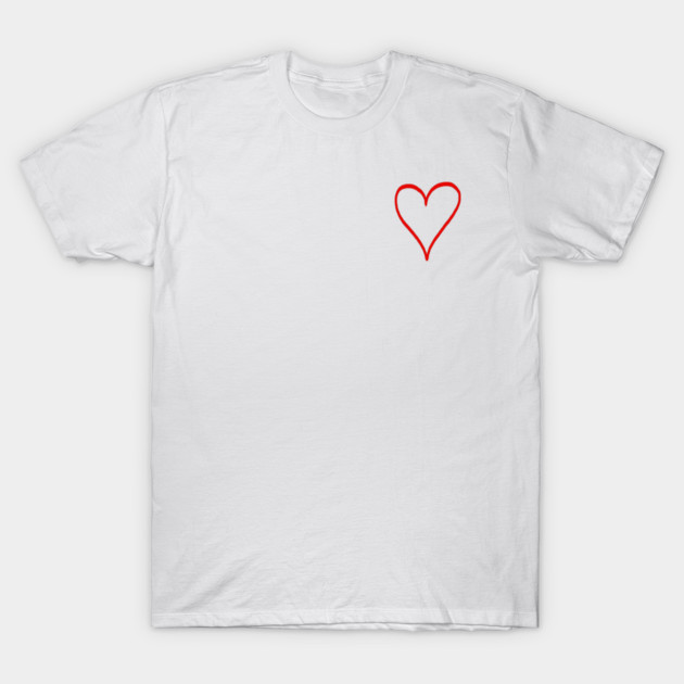 Small Red Heart For Valentine's Day T-Shirt by Creatifly Graphic Tees
