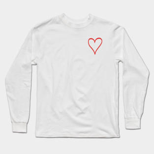 Small Red Heart For Valentine's Day Long Sleeve T-Shirt