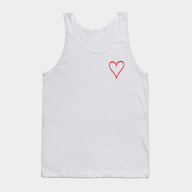 Small Red Heart For Valentine's Day Tank Top by Creatifly Graphic Tees