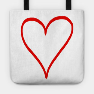 Small Red Heart For Valentine's Day Tote