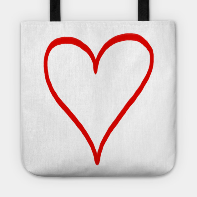 Small Red Heart For Valentine's Day Tote by Creatifly Graphic Tees