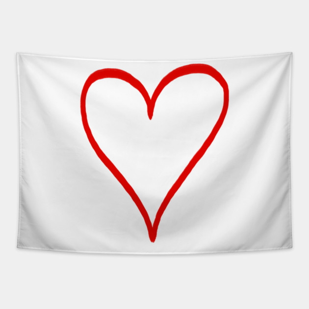 Small Red Heart For Valentine's Day Tapestry by Creatifly Graphic Tees