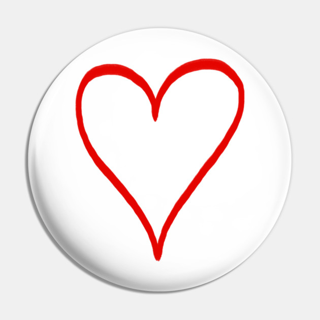 Small Red Heart For Valentine's Day Pin by Creatifly Graphic Tees