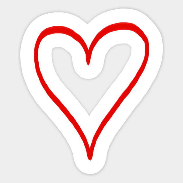 Small Red Heart For Valentine's Day Magnet by Creatifly Graphic Tees