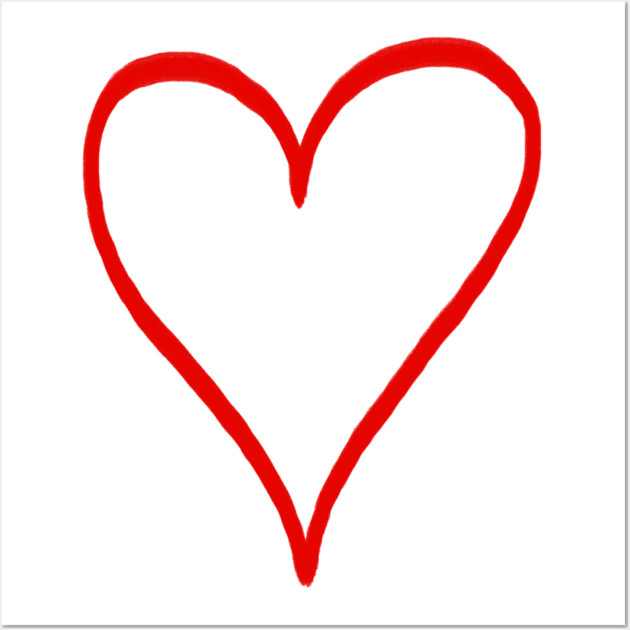 Small Red Heart For Valentine's Day Wall Art by Creatifly Graphic Tees