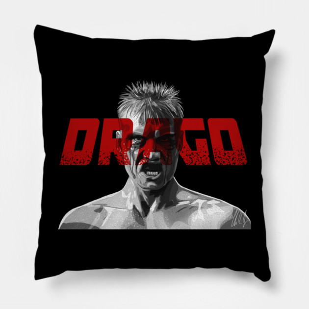 Rocky 4: DRAGO Pillow by 51Deesigns