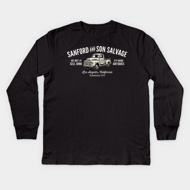 Sanford and Son Salvage - Established 1972 (Vintage Edition) Kids Long Sleeve T-Shirt by UrbanLifeApparel