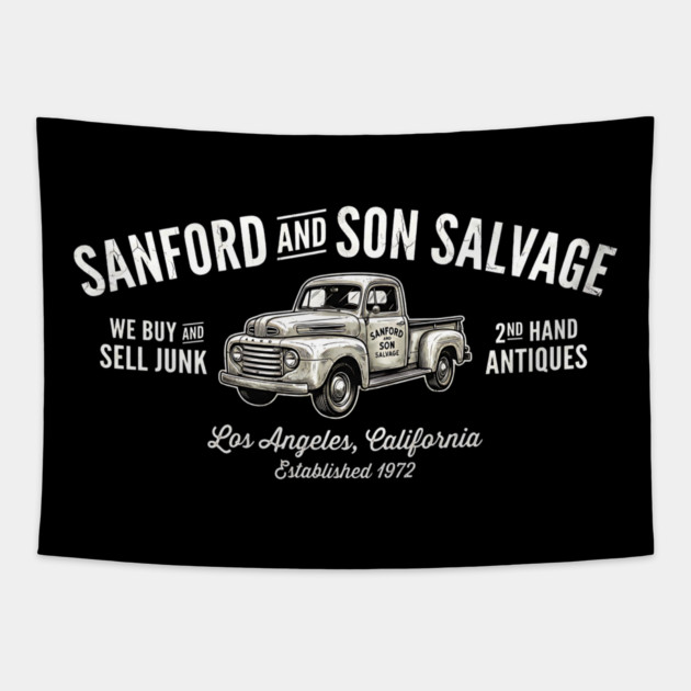 Sanford and Son Salvage - Established 1972 (Vintage Edition) Tapestry by UrbanLifeApparel