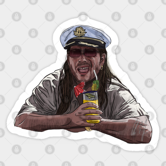 Club Dread: Bill Paxton is Coconut Pete Sticker by 51Deesigns