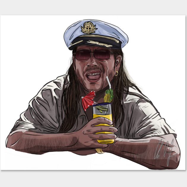 Club Dread: Bill Paxton is Coconut Pete Wall Art by 51Deesigns