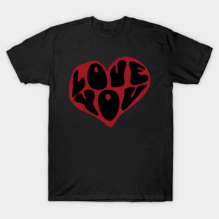 Minimal Heart Valentines Day Design T-Shirt