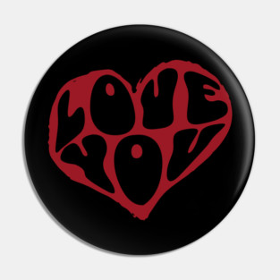 Minimal Heart Valentines Day Design Pin