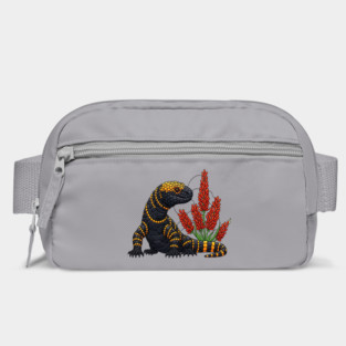 Gila Monster Stained Glass Botanical Reptile Art Bag