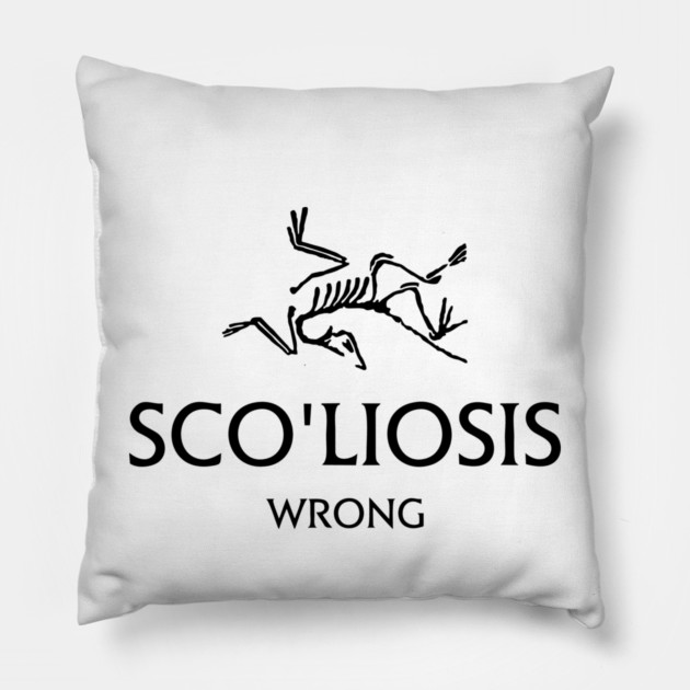 Scoliosis logo Pillow by Wrong