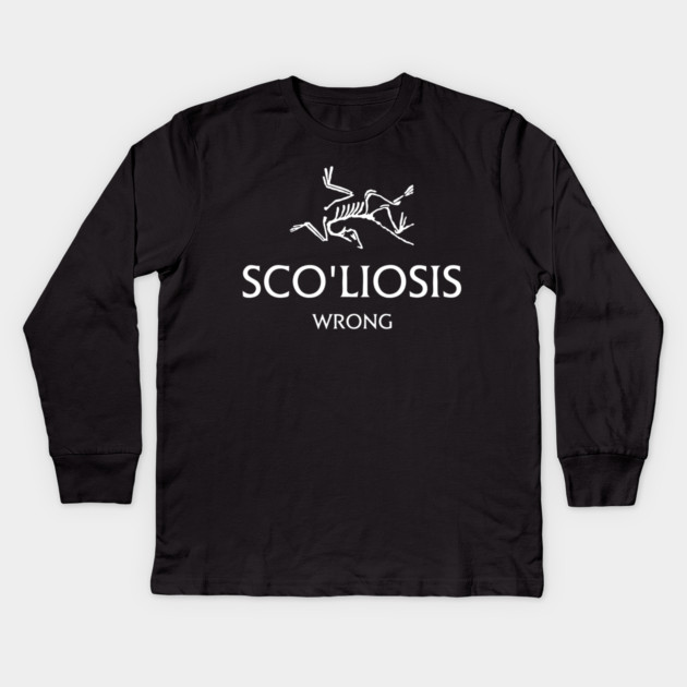 Scoliosis logo Kids Long Sleeve T-Shirt by Wrong