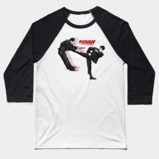 Bruce Lee: Big Ol' KICK Baseball T-Shirt