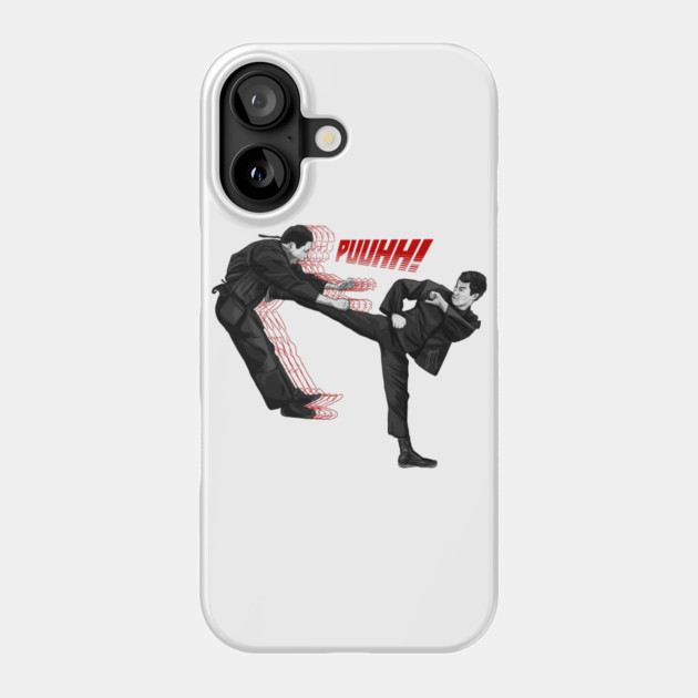 Bruce Lee: Big Ol' KICK Phone Case by 51Deesigns
