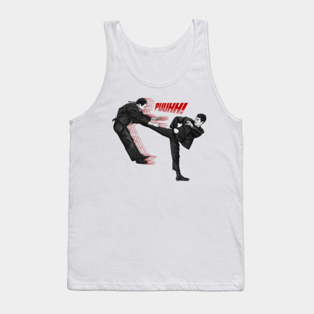 Bruce Lee: Big Ol' KICK Tank Top by 51Deesigns