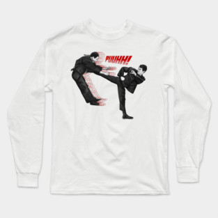 Bruce Lee: Big Ol' KICK Long Sleeve T-Shirt