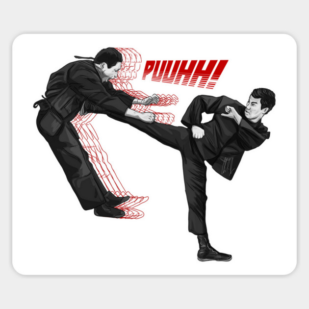 Bruce Lee: Big Ol' KICK Magnet by 51Deesigns