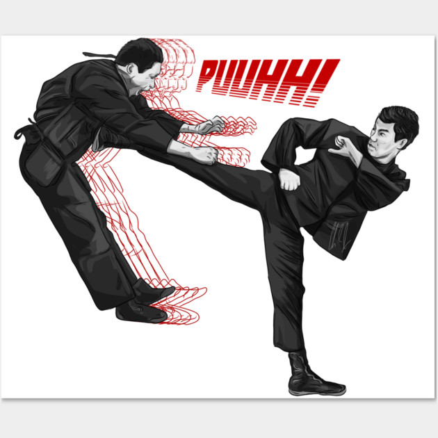 Bruce Lee: Big Ol' KICK Wall Art by 51Deesigns