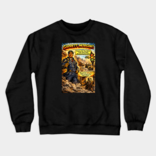 Garrett Morgan Inventor Comic Art – Traffic Signal & Safety Hood Crewneck Sweatshirt