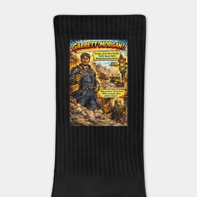 Garrett Morgan Inventor Comic Art – Traffic Signal & Safety Hood by UrbanLifeApparel