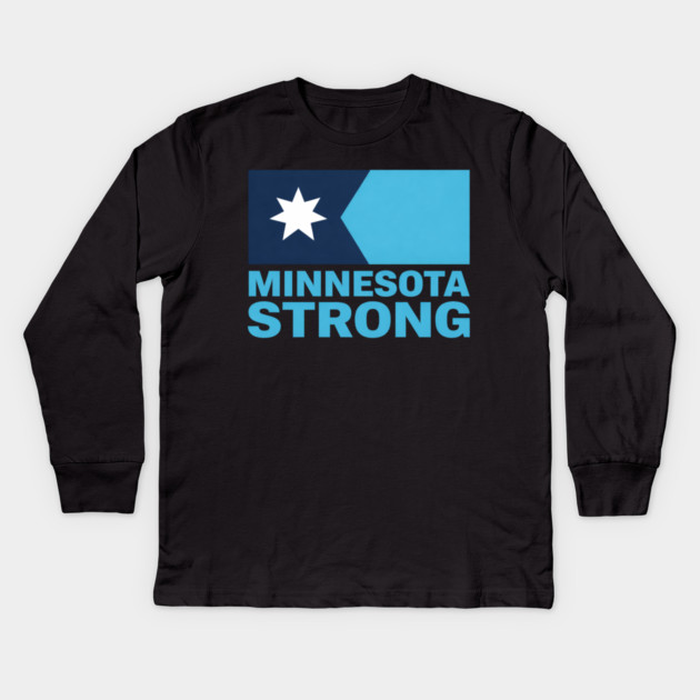 Minnesota Strong State Pride Minnesotan Supporter Kids Long Sleeve T-Shirt by ArtistTee ⭐⭐⭐⭐⭐