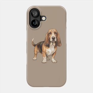 Basset Hound Dog Art Phone Case