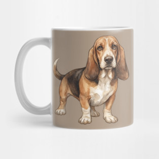 Basset Hound Dog Art Mug