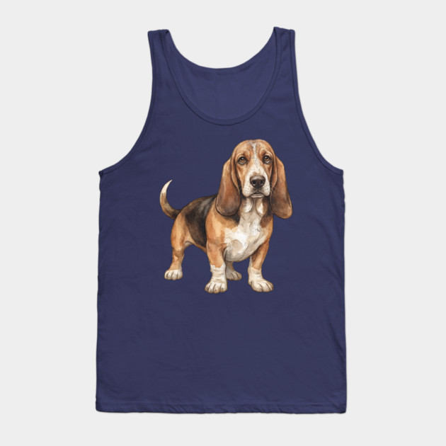 Basset Hound Dog Art Tank Top by DonWillisJrArt