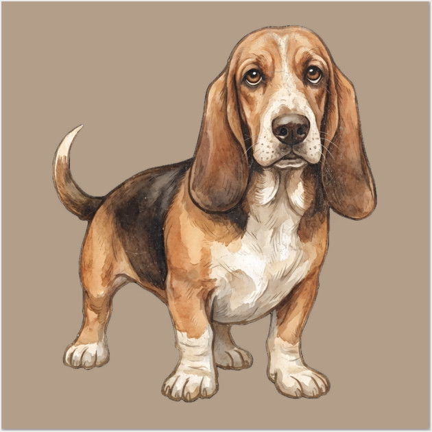 Basset Hound Dog Art Wall Art by DonWillisJrArt
