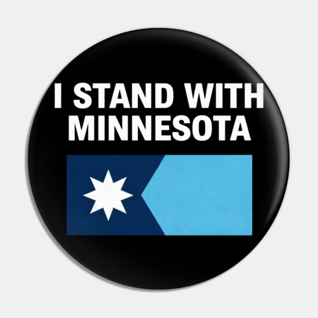 I Stand With Minnesota State Pride Minnesotan Supporter Pin by ArtistTee ⭐⭐⭐⭐⭐