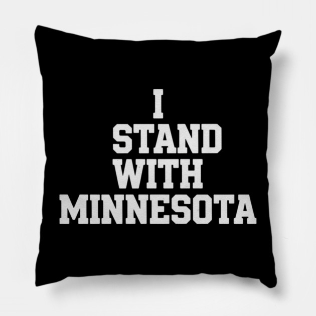 I Stand With Minnesota State Pride Minnesotan Supporter Pillow by ArtistTee ⭐⭐⭐⭐⭐