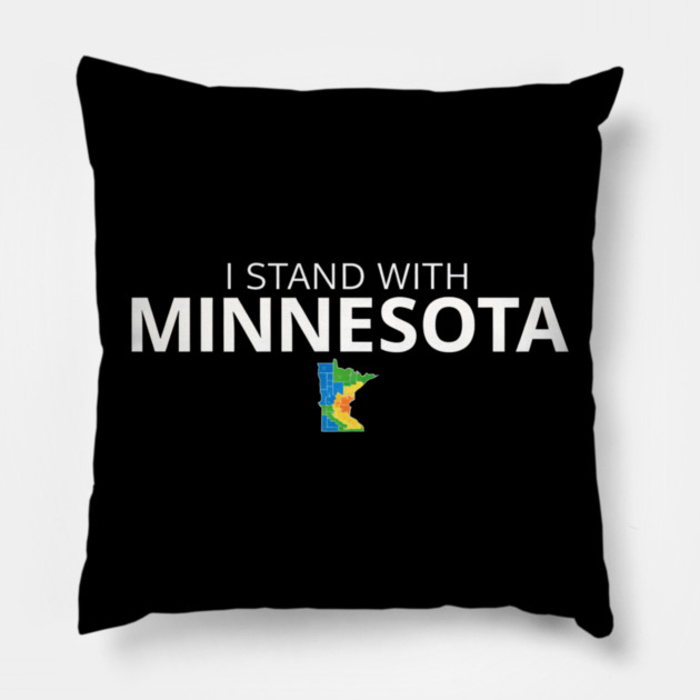 I Stand With Minnesota State Pride Minnesotan Resident Pillow by ArtistTee ⭐⭐⭐⭐⭐
