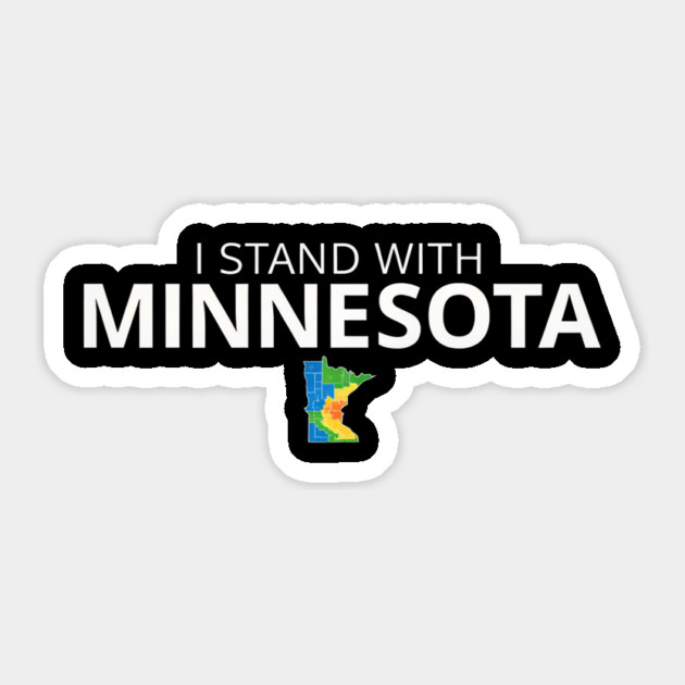 I Stand With Minnesota State Pride Minnesotan Resident Sticker by ArtistTee ⭐⭐⭐⭐⭐