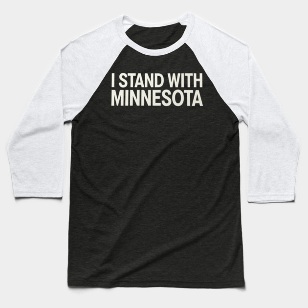 I Stand With Minnesota State Pride Supporter Baseball T-Shirt by ArtistTee ⭐⭐⭐⭐⭐