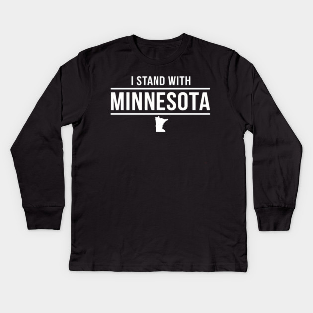 I Stand With Minnesota State Pride Supporter Kids Long Sleeve T-Shirt by ArtistTee ⭐⭐⭐⭐⭐