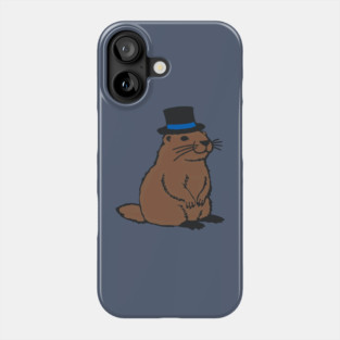 Dapper Groundhog in Top Hat – Groundhog Day Gentleman Phone Case