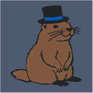 Dapper Groundhog in Top Hat – Groundhog Day Gentleman Posters and Art