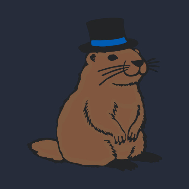 Dapper Groundhog in Top Hat – Groundhog Day Gentleman by DonWillisJrArt