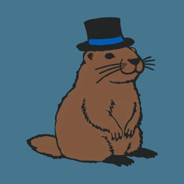 Dapper Groundhog in Top Hat – Groundhog Day Gentleman by DonWillisJrArt