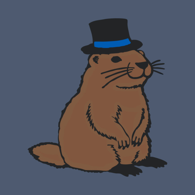 Dapper Groundhog in Top Hat – Groundhog Day Gentleman by DonWillisJrArt