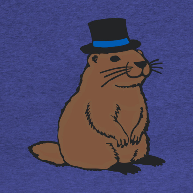 Dapper Groundhog in Top Hat – Groundhog Day Gentleman by DonWillisJrArt